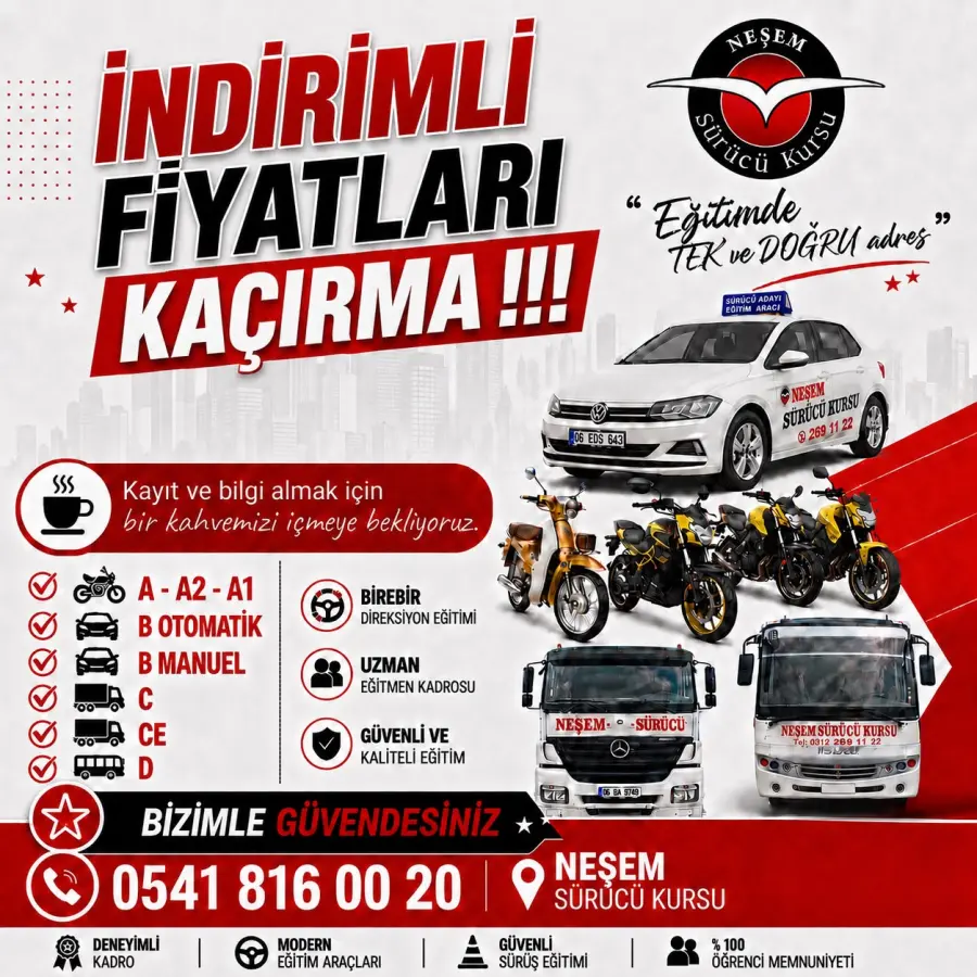 Yaz Dönemi Ehliyet Kampanyamız Başladı!